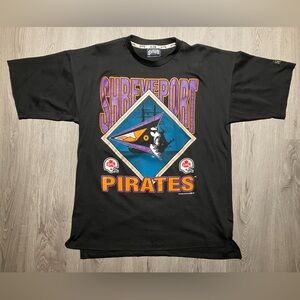 1994 CFL Shreveport Pirates Black Graphic T-Shirt softwear athletics canada L